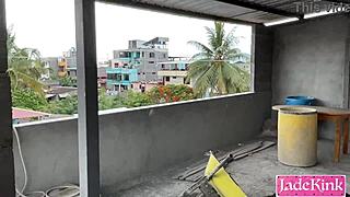 sneaky daddy fucks big ass girlfriend pov on construction site 😈🔨💦