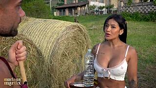 hey farmer, watch your latina wife get fucked outdoors before you show up?? mariana martix