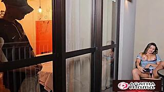 agatha mama catches her young cousins jerking off and jumps them for hot threesome sex