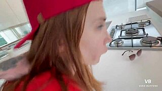 Pizza slut delivery girl fucked raw to keep her job