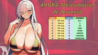 spanish joi game bets your cum for cash in femdom masturbation challenge