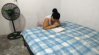 Gross stepdad tempts me into first anal blowjob adventure so intense