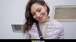 big dick babe gives public blowjob then pov cowgirl riding spanking orgasm