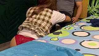 huge ass stepdaughter catches pervy stepdad jerking to her pics sucks nonstop till throat cum flooded!!