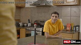 sexy big tit milf shay sights gets horny kitchen doggystyle pounding by ricky spanish