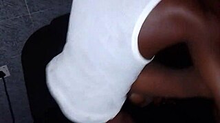 blonde ebony bombshell rides reversed cowgirl on monster cock fast and hard 🔥🍑