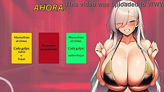 spanish joi game bets your cum for cash in femdom masturbation challenge