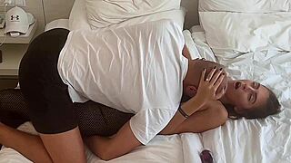 my 18yo neighbor nympho sneaks in to ride me missionary style