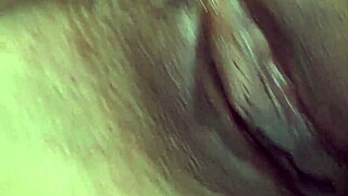 tabea fingers clit teases shaved pussy till wet squirt fun