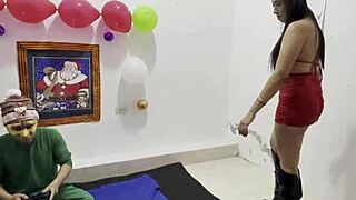 bandit stepson bends demanding stepmom over at store fucks her senseless xmas