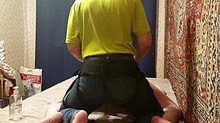 Anastasia owns sissy Sasha's ass with her huge strapon doggystyle domination 😈🍆🔥