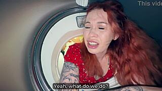 Step Son Slams Stuck Step Mom in Washer to Explosive Creampie Climax