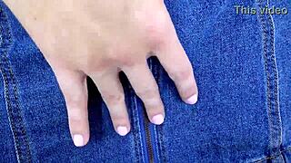 Horny Brunette Teen Model Swallows Cum in Daddy's Sofa Audition Fuck