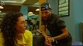 busty latina milf bianca bailee drilled by gym trainer's bbc in rough workout