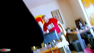 Man that hairy milf Lady Margaux deepthroats and fucks raw in Larry's bedroom quickie pound