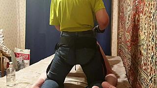 Anastasia owns sissy Sasha's ass with her huge strapon doggystyle domination 😈🍆🔥