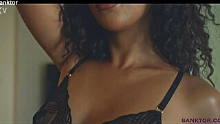 Sanktor's skinny Asian babe strips teasing natural tits slowly