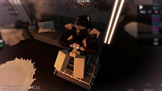 Cute catgirl bends over for rough doggystyle creampie after kissing missionary game sex with follower