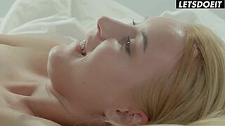 blonde babe amaris moans erotically from big cock spooning kiss in early morning fantasy