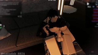 Cute catgirl bends over for rough doggystyle creampie after kissing missionary game sex with follower