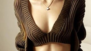 middle eastern lingerie models tease barefoot in panties