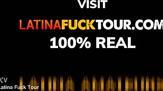 Gorgeous latina model takes monster cock deep in ass!