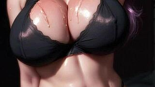 ai model girls monster tits balloon out in this cute big boobs ai art drop