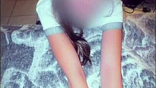 cute college girl sneaks neighbor in room films him pounding her tight pussy solo