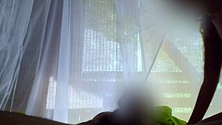 woke up early in the woods to fuck this cute girl's tight pussy and tits