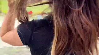 stunning babe bella mia joins exciting date adventure in paris