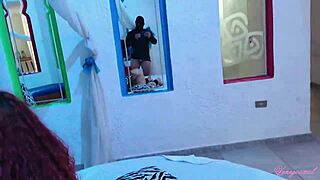 me n my personal trainer snuck off for a real hot private workout sesh... anal creampie fingering n all