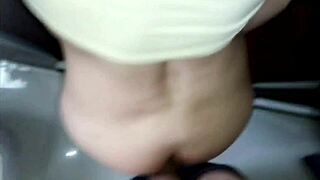 she went to take a shit but i dressed in women's clothes and fucked her ass in bathroom