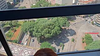 Why fuck by the window with Sao Paulo crowds staring?