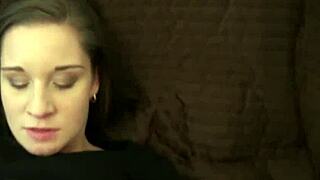 myrna joy flashes big tits as bartender then public pickup fuck