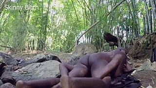 ive always loved fucking in the forest with that muscular bodybuilder part 1