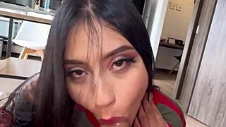 Halloween Bent Over Big Ass Latina Cowgirl Riding Monster Cock Cumshot Pov