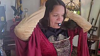 Latina Crossdresser Fucks Ass in French Queen's Castle Room