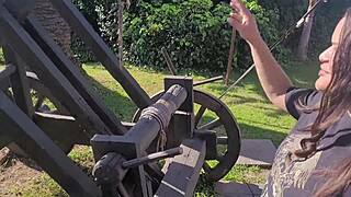 Latina Crossdresser Fucks Ass in French Queen's Castle Room