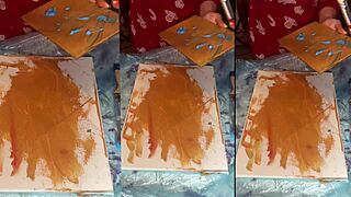 Wearing big eyeglasses for asmr acrylic art bloom in mist part 1