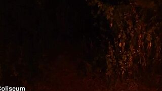 Sexy ebony BBW final girl gets captured by masked slasher, fucked raw on Halloween like a total slut with that big booty shaking everywhere.