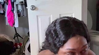 😍 whoa, check this ebony babe giving that sloppy morning head with spit and love! 💦👅