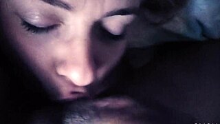 stepdaughter's epic blowjob ends with slow mo cum in mouth 💦😍
