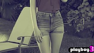 hey sexy emily bloom big ass teen strips to flash shaved pussy after steamy posing