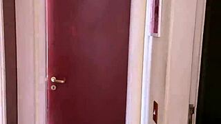 hiding while hearing her loud sexy moans