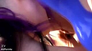 Graffiti Girls Bent Over for Double Penetration and Strapon Doggystyle