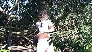 Boy dumps girlfriend on beach to fuck guy on trail