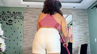 Chubby girl's gassy week loud natural fart rips