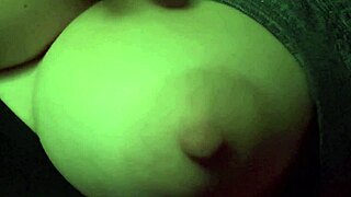 Italian Milf Artemisia bounces juicy big nipple tits solo horny