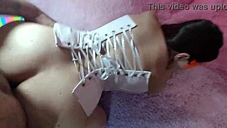 Deep anal double penetration rented latina whore wife