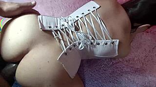 Deep anal double penetration rented latina whore wife